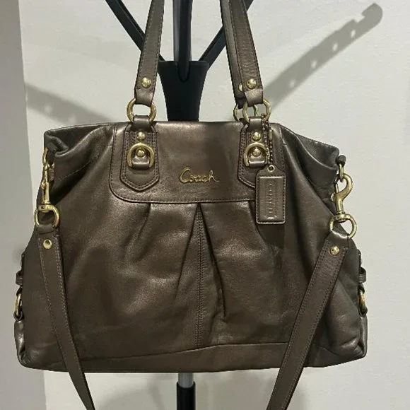 Coach Bags Coach Ashley Shoulder Bag Carryall Leather Purse